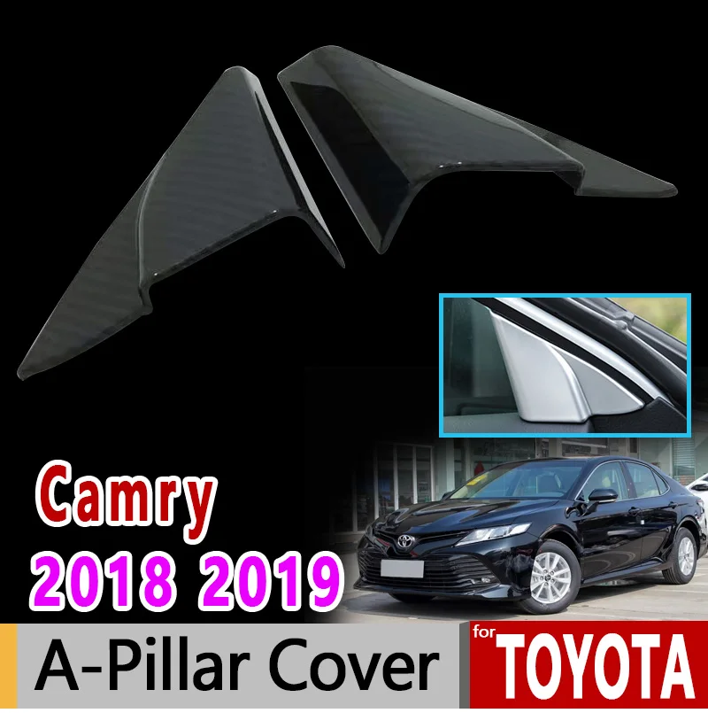 Для Toyota Camry daihatsu altis XV70 2018 2019 хромовое углеродное волокно a-столб крышка высокого