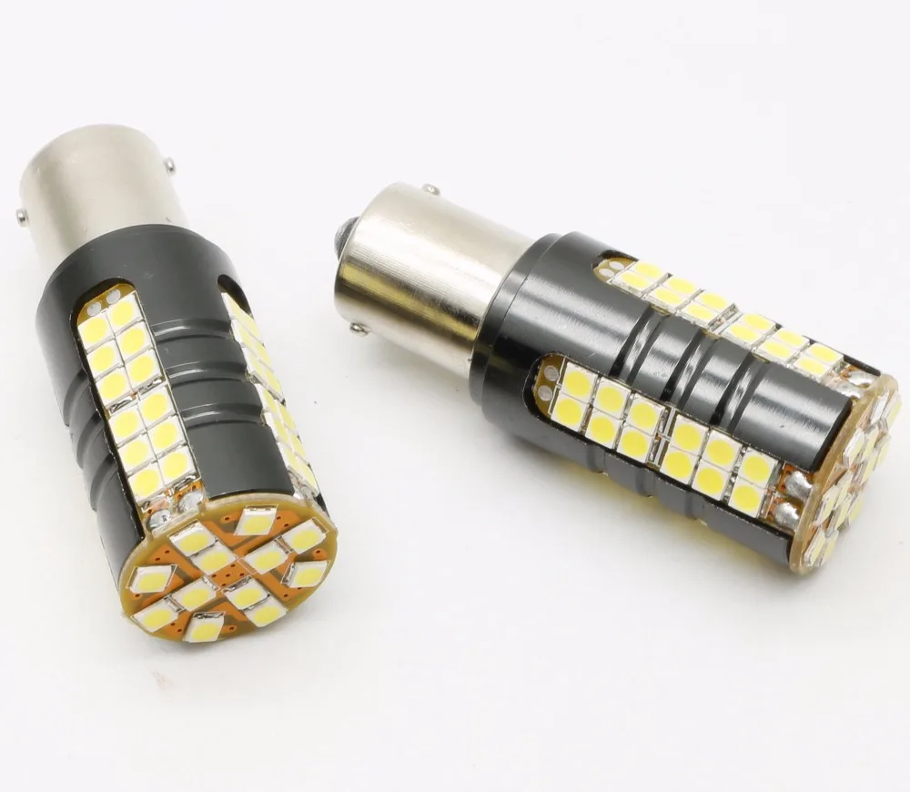 2 шт. 1156 Ba15s P21W PY21W T20 7440 canbus Нет ошибочным 3030 60SMD S25 светодиодный Белый Янтарь супер яркий белый резервного копирования обратный лампа