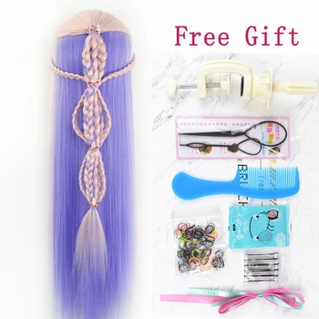 

Qoxi Professional training heads with long thick hairs practice Hairdressing mannequin dolls hair Styling maniqui tete for sale