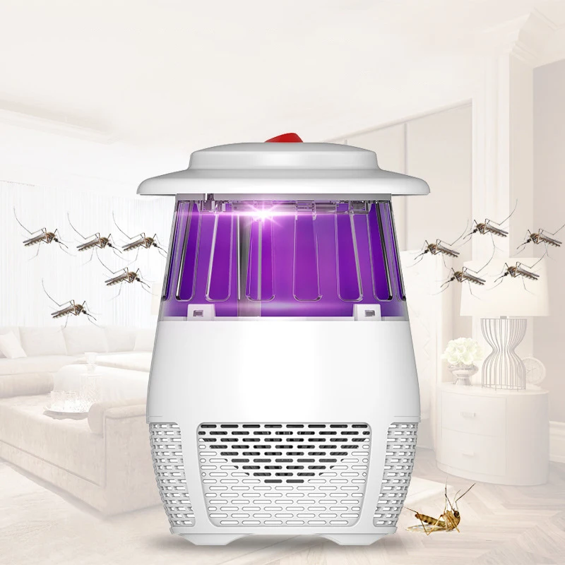 White Черный/белый бытовой немой Электрический комаров убийца Usb Led лампа Летающий насекомых Ловушка 19,5*14 см для Дома Офиса спальни - Цвет: White