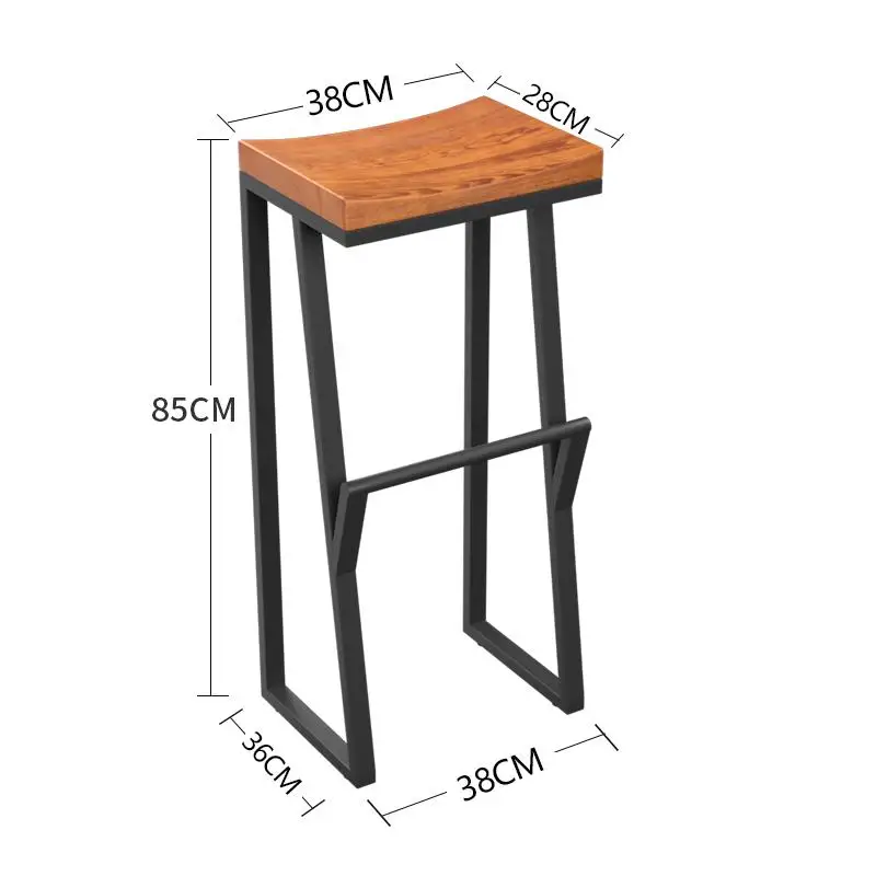 Барный стул передний стол из цельного дерева простой высокий табурет де барные стулья Современная ферма стол и стулья бар современная мебель - Цвет: Sittinghigh85cm