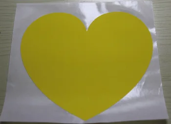 

12cm Extra Large Neon Yellow Heart Sticker