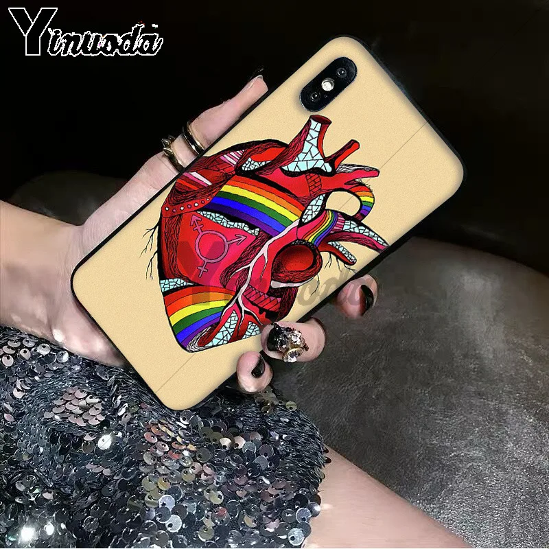 Yinuoda Gay Lesbian LGBT Rainbow Pride ART Black TPU Soft Rubber Phone Case for Apple iPhone 8 7 6 6S Plus X XS MAX 5 5S SE XR Yinuoda Gay Lesbian LGBT Rainbow Pride ART Black TPU Soft Rubber Phone Case for Apple iPhone 8 7 6 6S Plus X XS MAX 5 5S SE XR