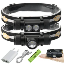high power mini led headlamp XM-L2 usb head lamp 18650 rechargeable headlight head torch head lamps hunting Hunting headlight