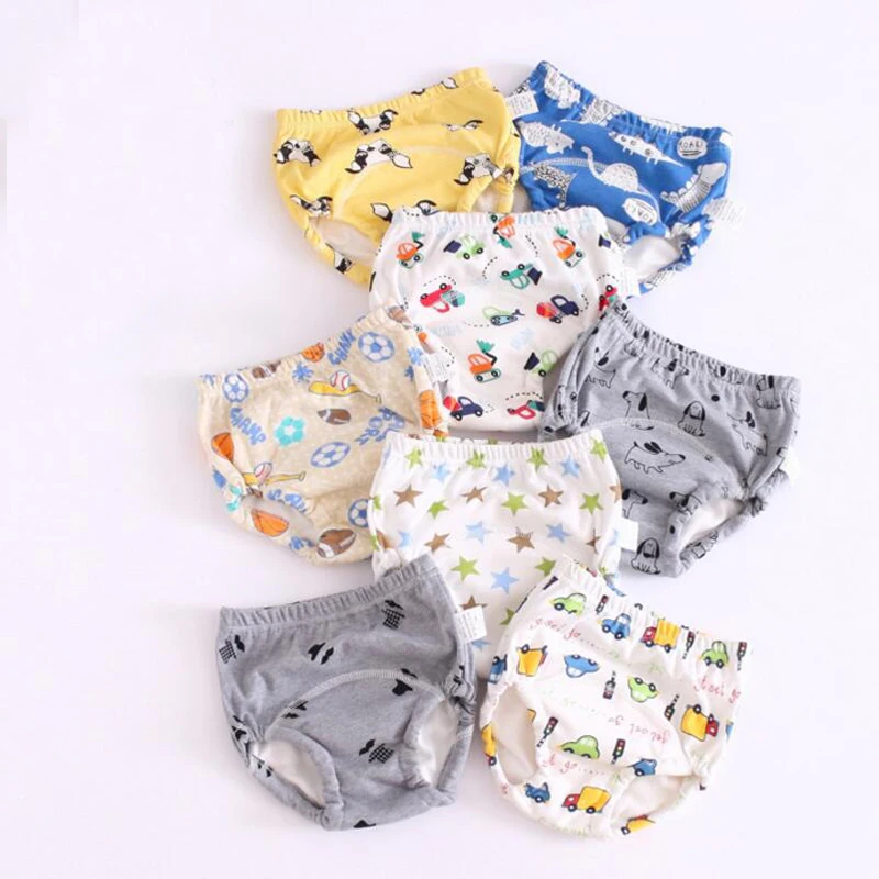 

Latest 2018 Reusable Waterproof Baby Potty Training Pants Cloth Diaper Underwear Infant Learning Panties Gauze Soft Brief (5Pcs)