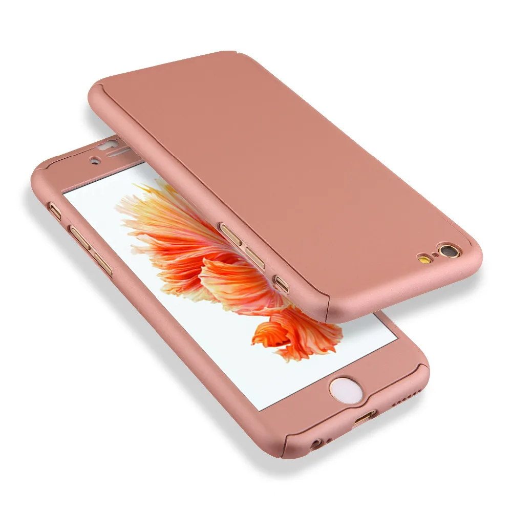 Buy i6 6s Ultra Thin 360 Case+Tempered Glass Screen Protector for iPhone 6 6s 4