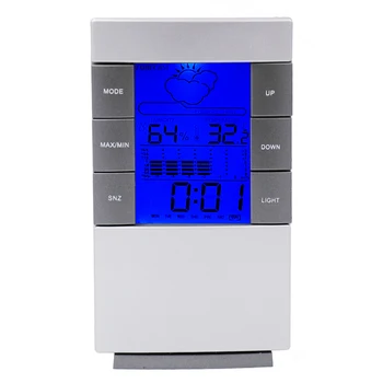 

100pcs/lot by dhl or fedex Wireless Weather Station With Indoor Digital Thermometer Hygrometer Alarm Clock