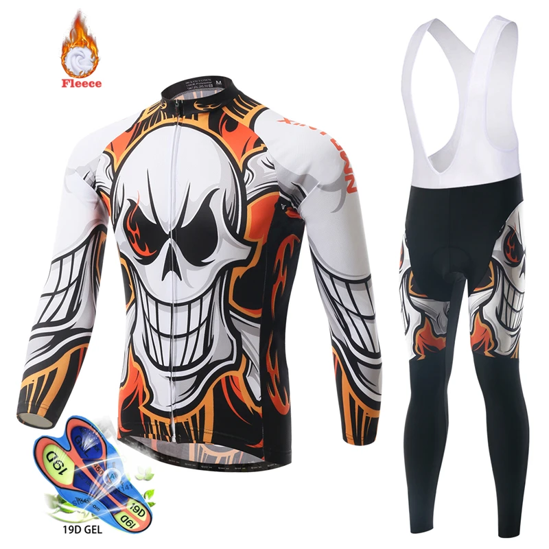 

Winter Cycling Jersey Thermal Fleece Men Cycling Set Bib Pants MTB Bicycle Clothing Cycling Uniform Kit Ropa Ciclismo Invierno
