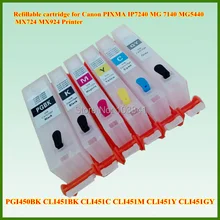 450 451 Заправка картриджей PGI-450 CLI-451 многоразового картридж с чипом для Canon PIXMA MG6340 MG7140 принтера