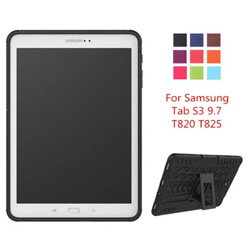 

Cover for Samsung Galaxy Tab S3 T820 T825 9.7" tablet case shockproof hybrid with Stand Cover Rugged Rubber Armor PC back cover