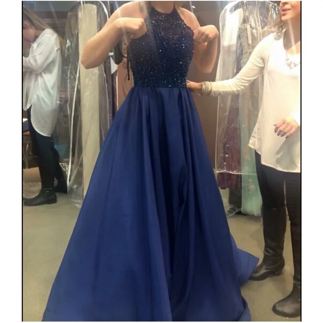 vestidos de gala azuis