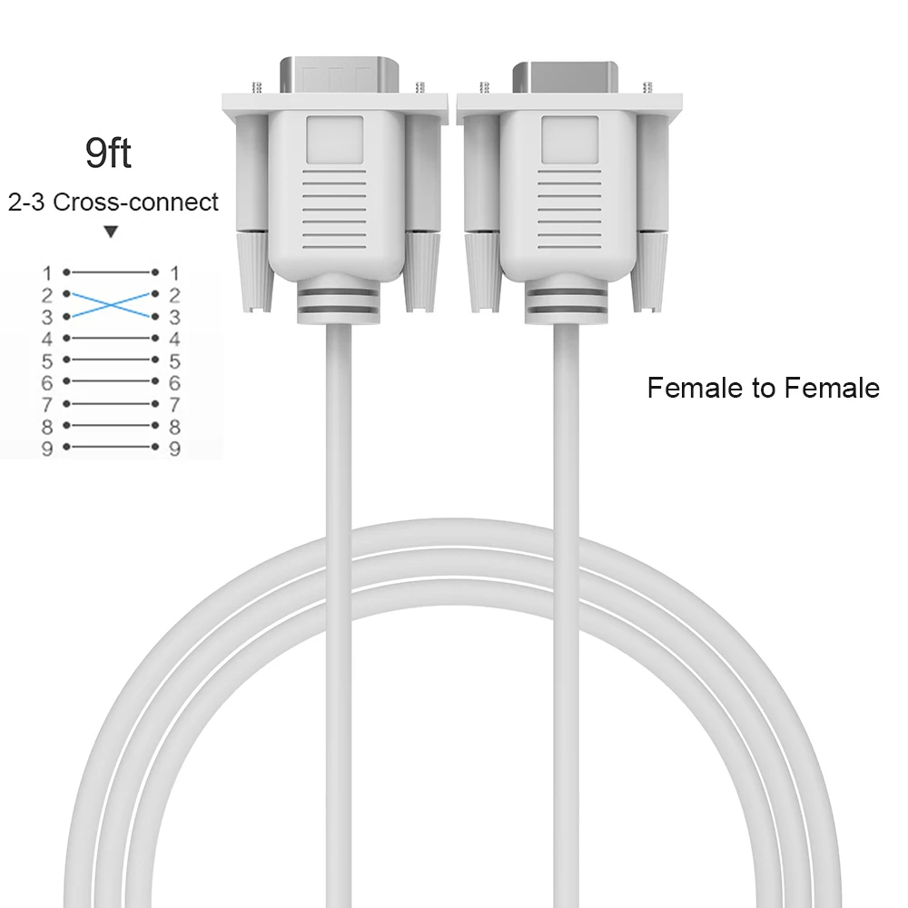 Robotsky качество 1,5 м 4.5FT 2-3 перекрестное соединение серийный RS232 9-контактный женский DB9 ПК конвертер кабель для принтера блока развертки