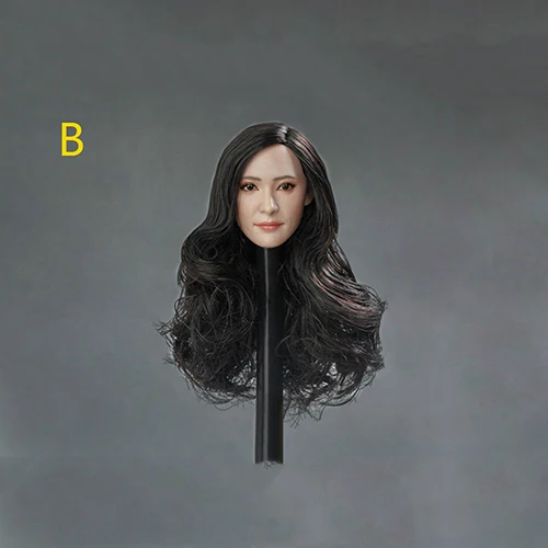 Голова Лепка Yang Mi масштаб 1/6 азиатская красота женская голова резьба модель GC014 12
