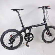 Дизайн 20 дюймов Полностью углеродный складной велосипед супер светильник 10,18 кг полный 2" складной велосипед для мужчин или женщин с комплектом