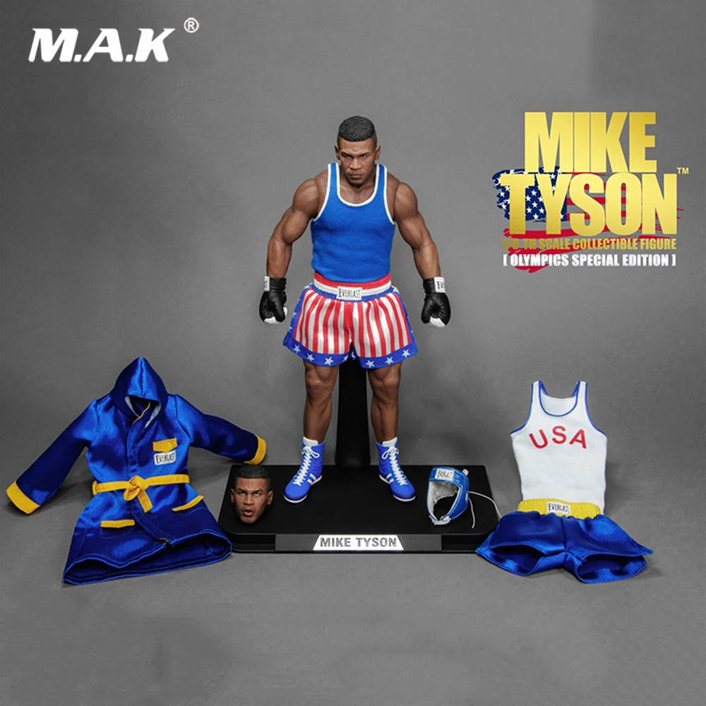 

1/6 Full Set Action Figure THE YOUNGEST HEAVYWEIGHT Mike Tyson Olympic Special Edition Sport Verion with Double Head Scuplt
