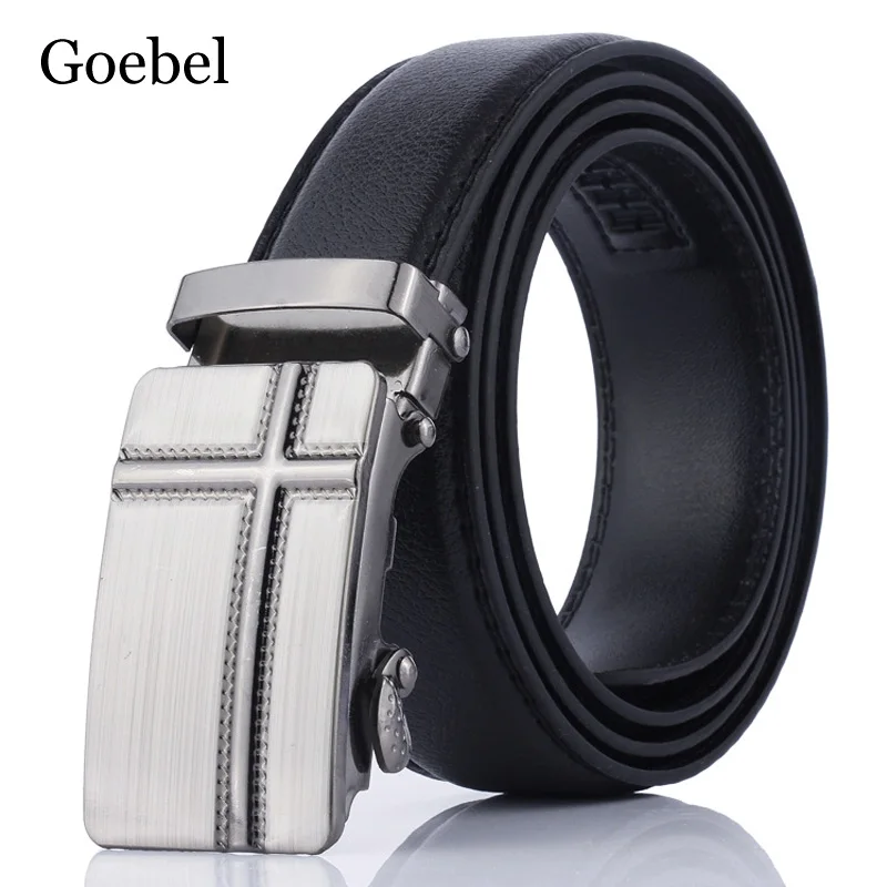 

Luxury Belts Leather Man Black Belts Brand PU Leather Belts For Male Automatic Buckle Male Men 90-120CM