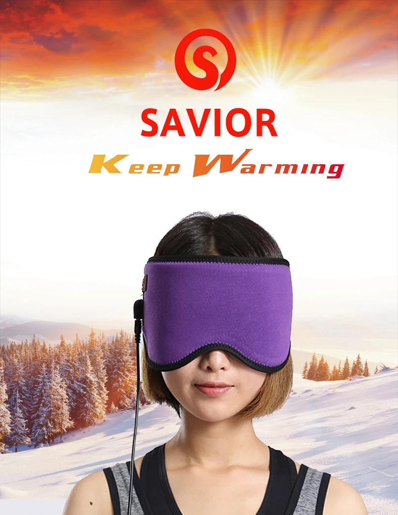 

Savior heated mask Far-infrared heating Eye shield 5V purple make eye spy confortable women