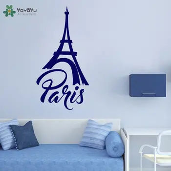 

Hot Tower Paris France Romance Wall Stickers Design Home Decoration Wall Decal Vinyl For Bedroom Kidroom Interior Mural ZW153