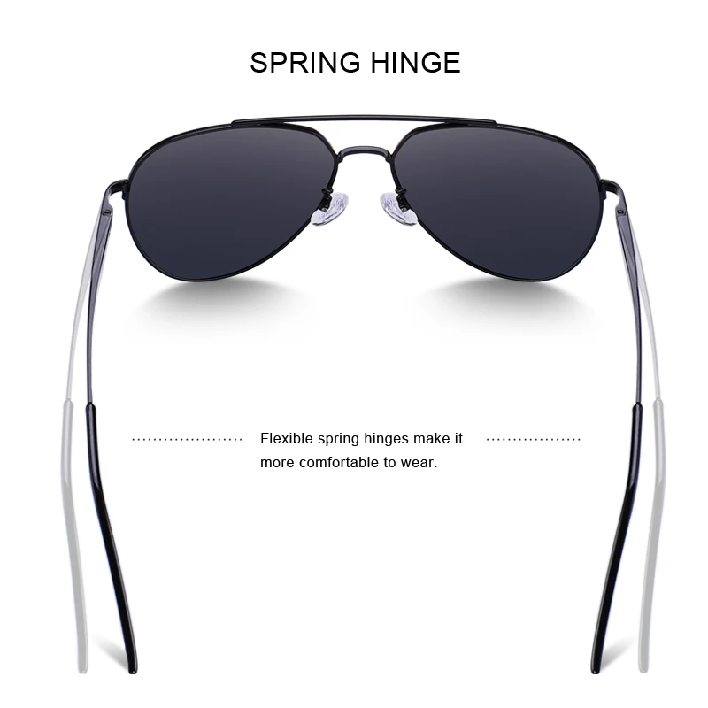 Goedkoop MERRYS ONTWERP Mannen Classic Pilot Zonnebril Luchtvaart Frame HD Gepolariseerde Fashion Zonnebril Voor Driving UV400 Bescherming S8316N