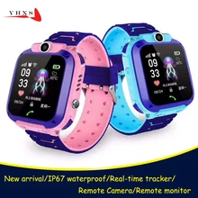 2018 New IP67 Waterproof Smart Safe Accurate Tracker Location SOS Call Remote Monitor SIM Card Watch Wristwatch  for Kids Son