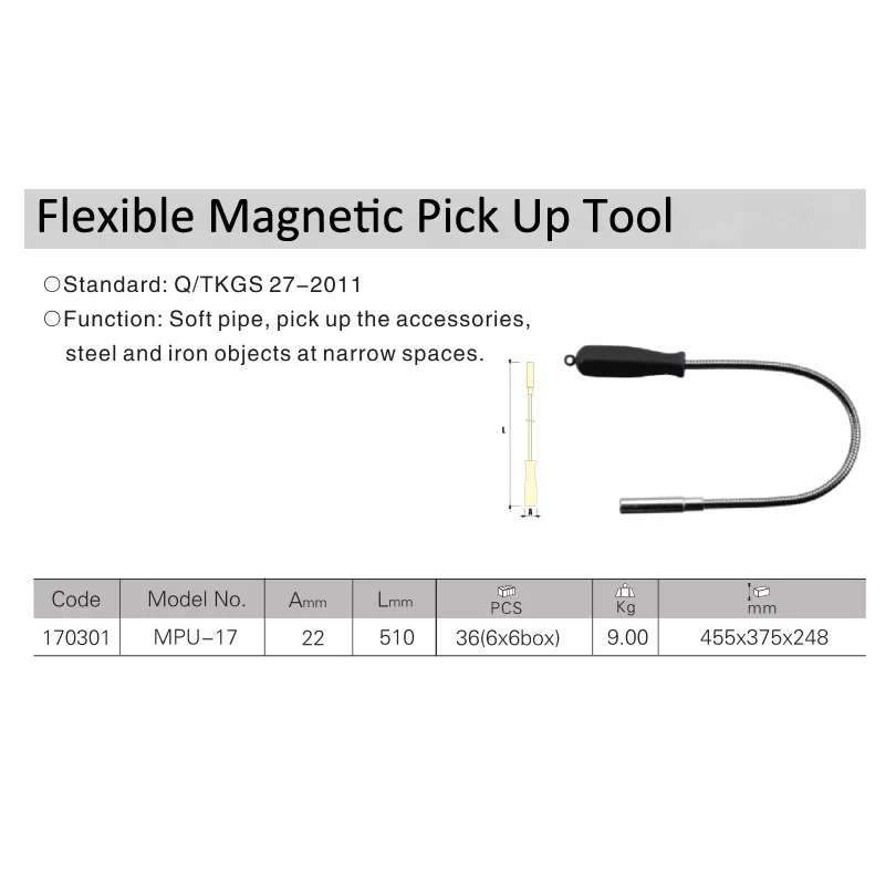flexible magnetic pick-up tool size