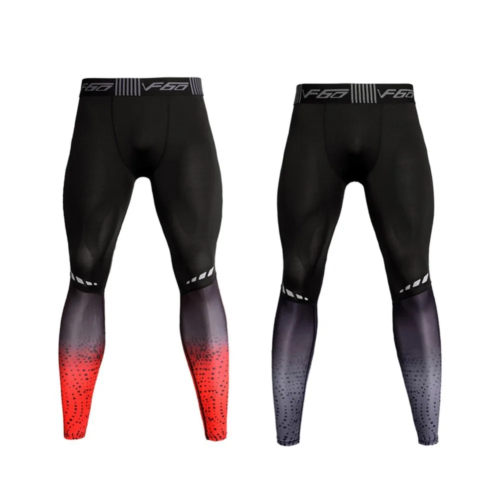 

New Sports Pants Men's Polyester Spandex Elastic Quick-Drying Breathable Elastic Compression Tights Fitness Pants