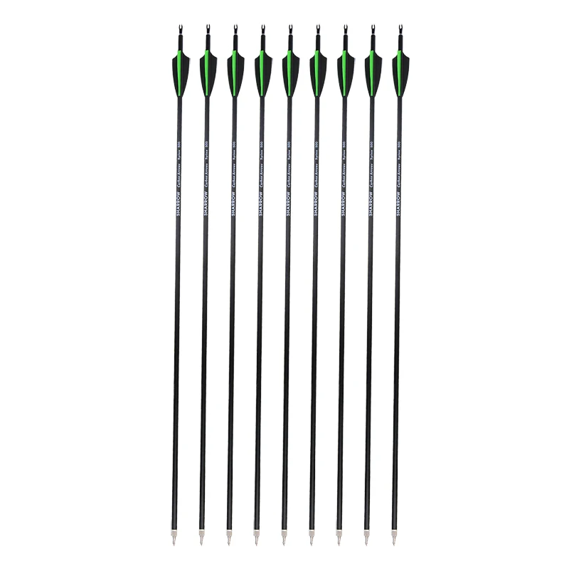 6/12/24pcs 30.5inch Spine 500 Shooting Arrows Mixed Carbon Fiber Arrows Suitable For Composite Bow And Long Bow Archery Hunting