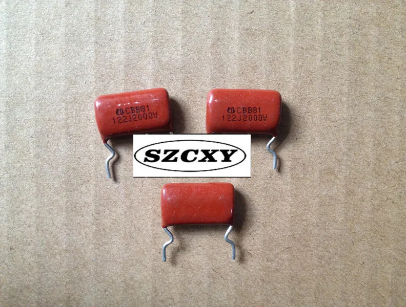 

100% new 0.0012UF 2000V 122J 1.2NF/2KV CBB81 high voltage film capacitor FOOT15MM