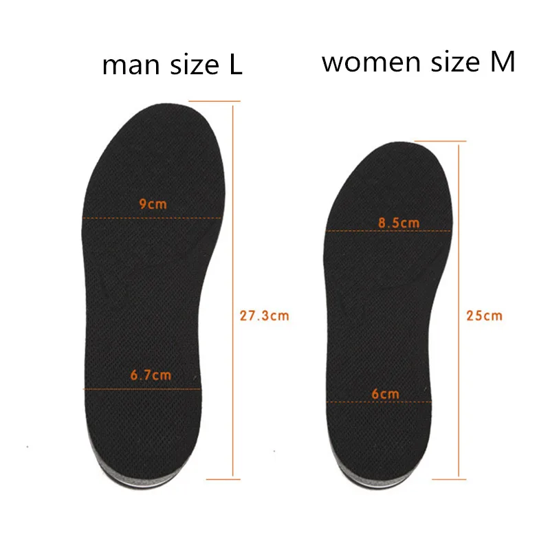 5 см 2-слой Для мужчин Высота Увеличение Стельки регулируется Лифт Стельки Air Подушки пятки Лифты черная обувь Подставки шок поглотитель