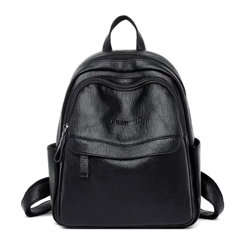 

Women Backpack Female Designer High Quality Leather Bag Backpacks for Women Girls Fashion School Bags Brand Black Travel Bags