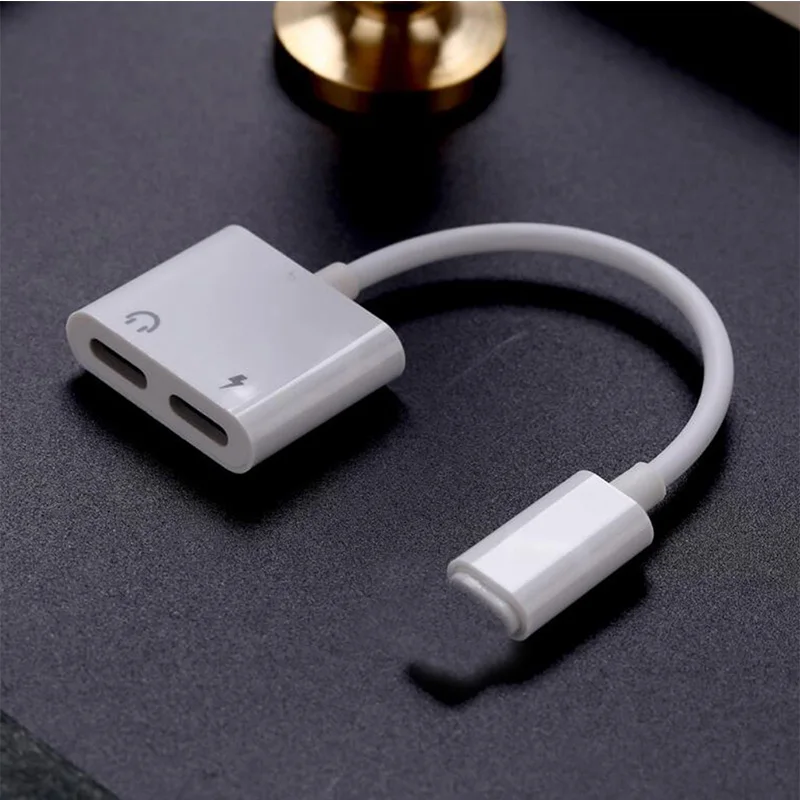 2 in 1 for Lightning Adapter For iPhone 7 Charging Adapter For iPhone 8 7 Plus 10 X Charger Splitter Headphone Adapter 2 in 1 for Lightning Adapter For iPhone 7 Charging Adapter For iPhone 8 7 Plus 10 X Charger Splitter Headphone Adapter