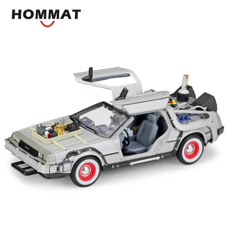 HOMMAT моделирование 1:24 Масштаб DeLorean DMC 12 Назад в будущее 3 BTTF3 машина времени Модель