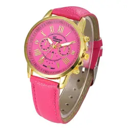 Модные часы Элитный бренд Модные для женщин девушка женский кожаный ремешок аналоговые кварцевые наручные часы relogio feminino # E