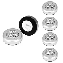 BRIDAY Closet Light 6pcs LED Battery-powered Wireless Night Light Stick Tap Touch Lamp Stick-on Push Light for Closets Cabine