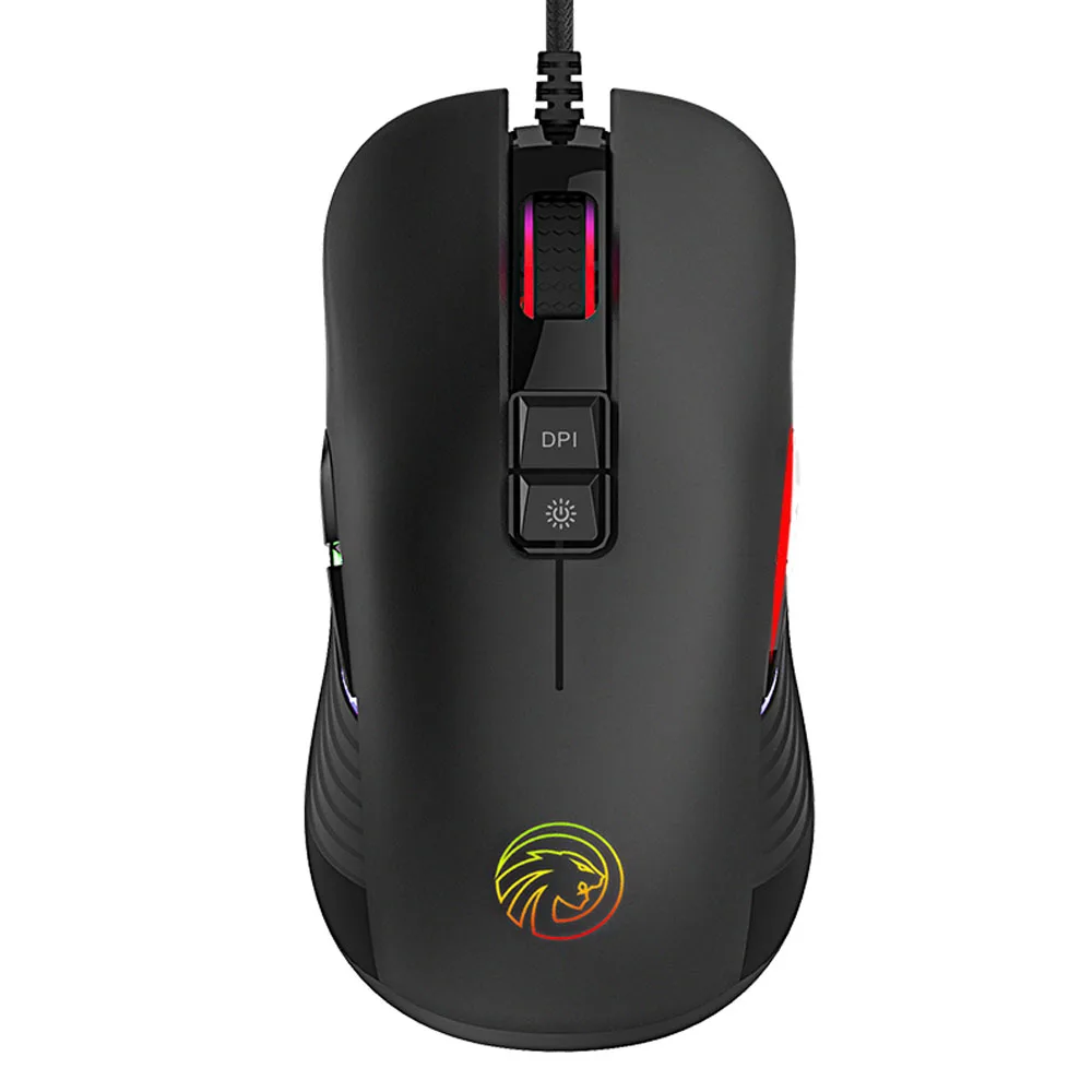 FMOUSE мышь оптическая игровая проводная геймер профессиональная RGB USB для
