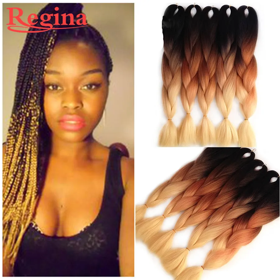 Marley Braid Hair Kinky Twist Hair Brown Ombre Braiding Hair Jumbo
