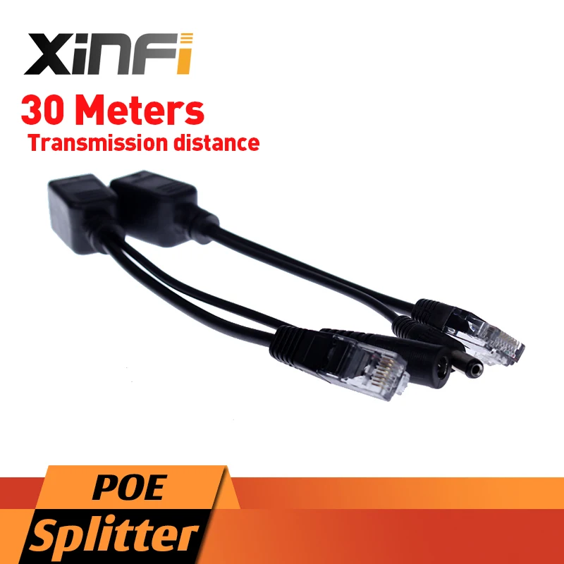 Разветвитель POE Xinfi 1 пара передатчик сепаратора + приемник для сетевого кабеля RJ45