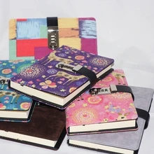 Творческий Европейский Стиль Ретро ручной книги канцелярские Тетрадь с замком