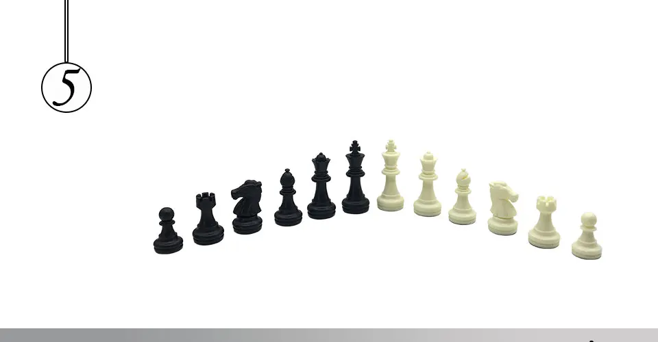 Easytoday Plastic Chess Games Set Magnetic Plastic Chess Pieces Folding Chessboard Table Entertainment Game Gift (5)