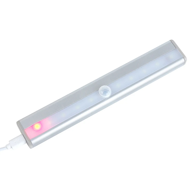 buy 10 LED Charging Cabinet Lights Motion Sensor Night Light with Magnetic Strip SDF SHIP