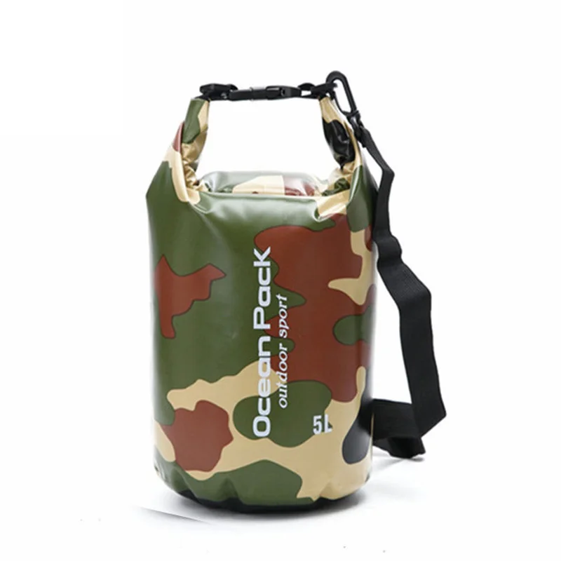 5L Outdoor PVC Camo Dry Bag Durable Lightweight Diving floating Camping
