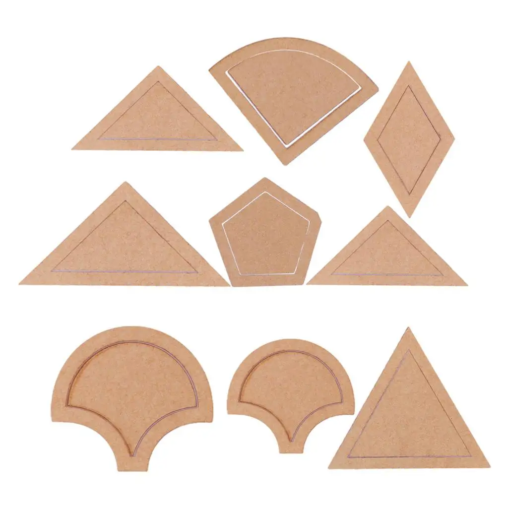 54 Pieces Assorted Acrylic Quilting Templates for DIY Quilt Patchwork Sewing