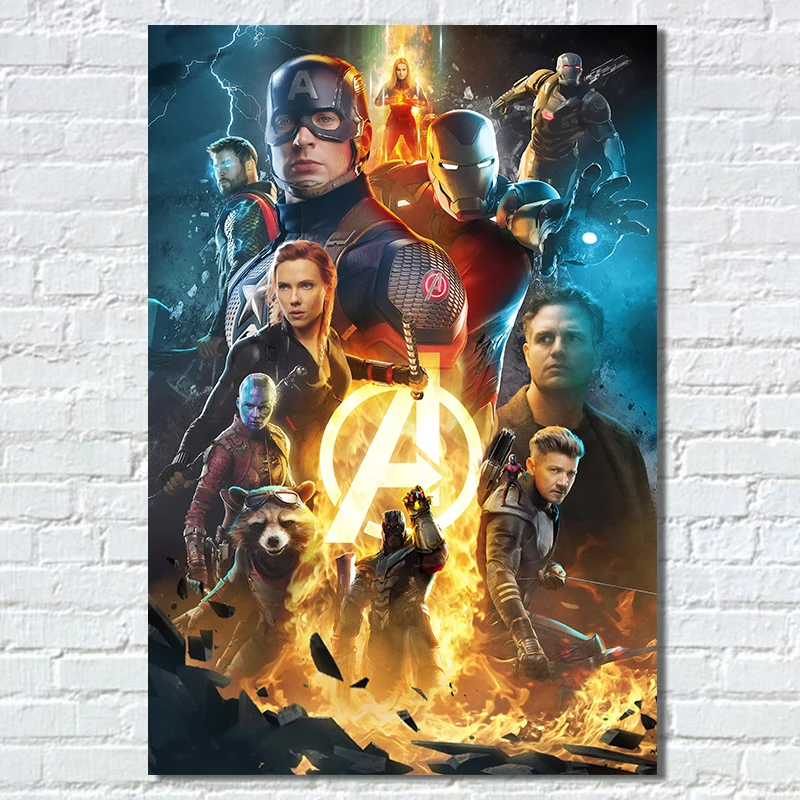 

The Avengers Poster Avengers Endgame Poster Marvel Super heroes Canvas Wall Art Captain America Prints Home Decor
