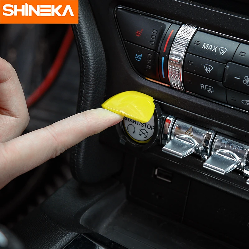 SHINEKA подходит для Ford Mustang 2015 2016 2017 кнопка включения и остановки двигателя крышка