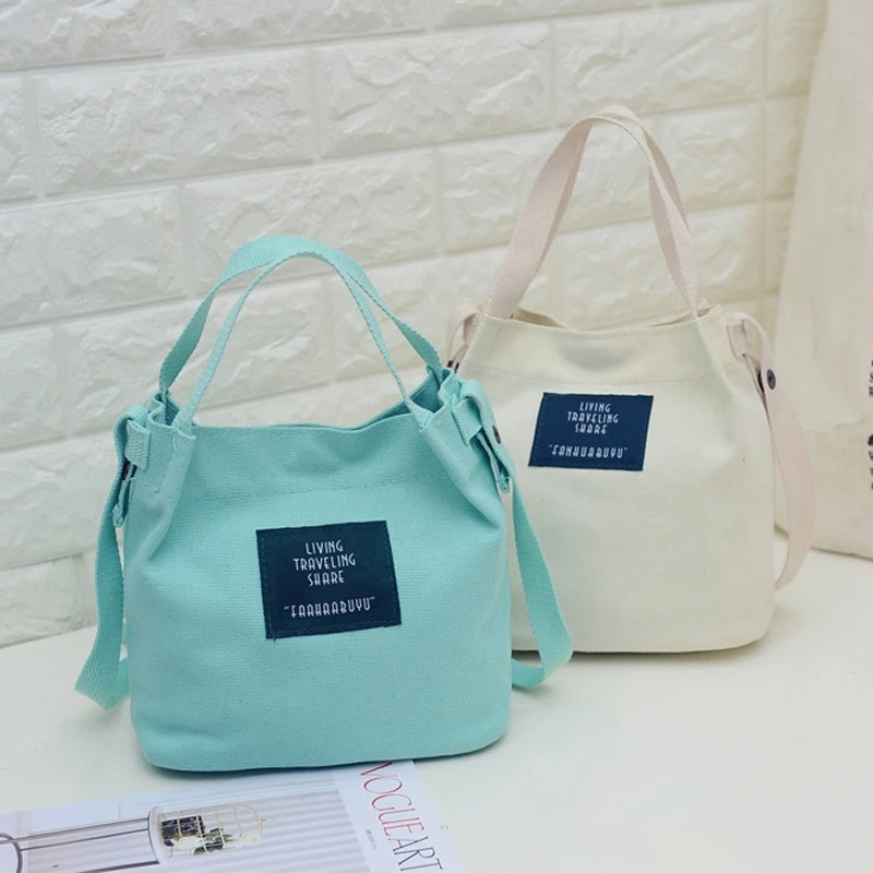 

Baellerry New Mini Single Canvas Shoulder Bag Messenger Crossbody Bags Women Bucket Casual Tote Bag Korean Female Bag