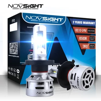 

NOVSIGHT 2Pcs Turbo LED H4 H7 Car Headlight Bulb H11/H8/H9 9005/HB3 9006/HB4 60W 10000LM 6500K 12V 24V Voiture LED Bulb
