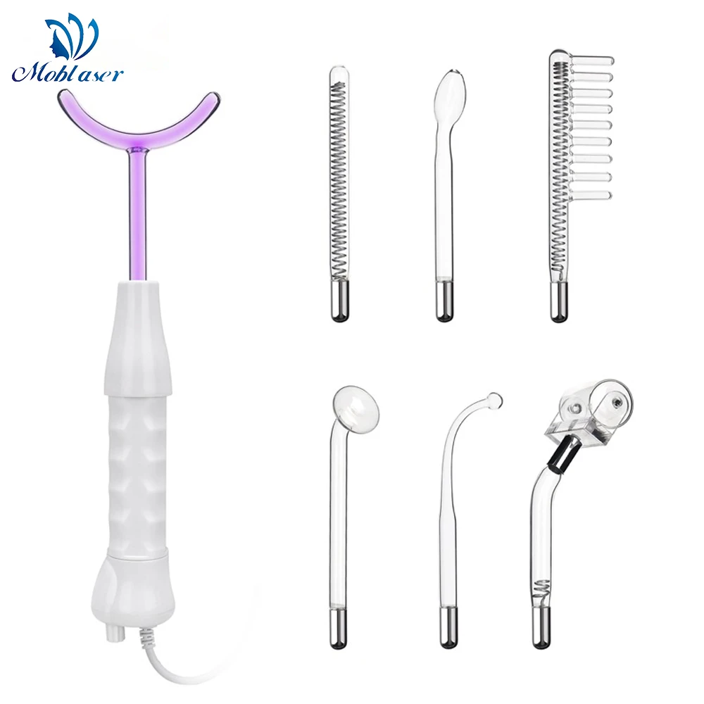 

Portable 7 in 1 High Frequency Facial Machine Handheld Electrode Glass Tube Women Face Lifting Tightening Home Use Beauty Device