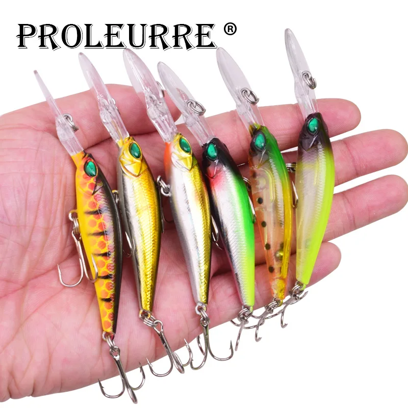 

95mm 6g Minnow Fishing Lure Artificial Baits Hard Bait Fishing Wobbler Crankbait Floating Crank Bait Fishing Lures Pesca