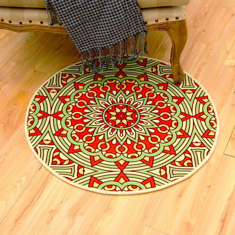 Boho напольный коврик для гардеробной и ковров Коврик для йоги с мандалой Хиппи Мандала нескользящий круглый ковер для гостиной - Цвет: 5