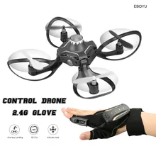EBOYU W606-16 2,4G перчатка управления интерактивный мини Радиоуправляемый Дрон w/alude удерживающий контроль жестов RC Квадрокоптер для начинающих RTF